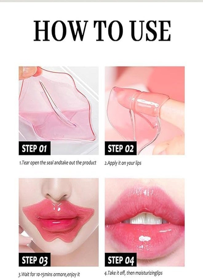 VishBin Hydrating Gel Masks for Dry, Cracked Lips | Lip Treatment Pads with Hyaluronic Acid & Vitamin E | Plump, Smooth & Nourish Lip Patches, Anti-Aging and Plump Your Lips (Pack of 2) - Image 3
